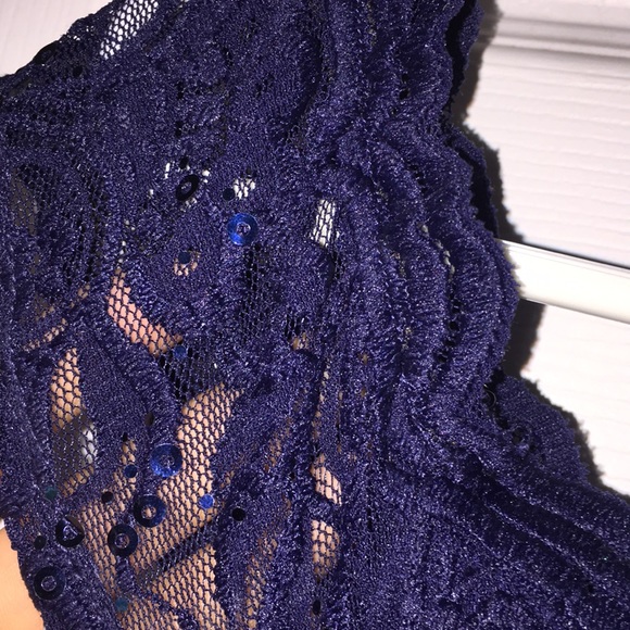 NAVY BLUE HOMECOMING DRESS - Picture 7 of 8